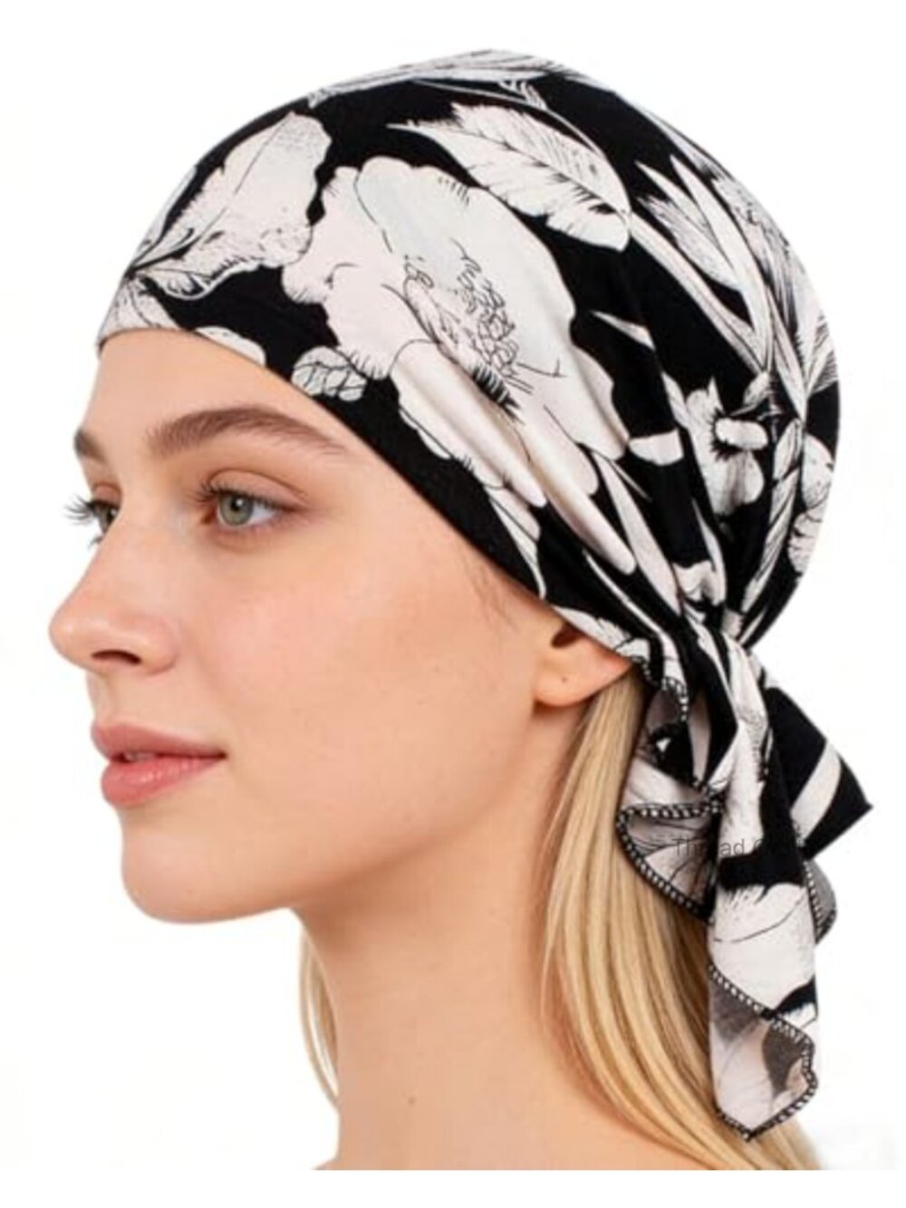 Chemo Headwear Pre-Tied Turban Beanie Polyester Head Scarf for Hair Loss